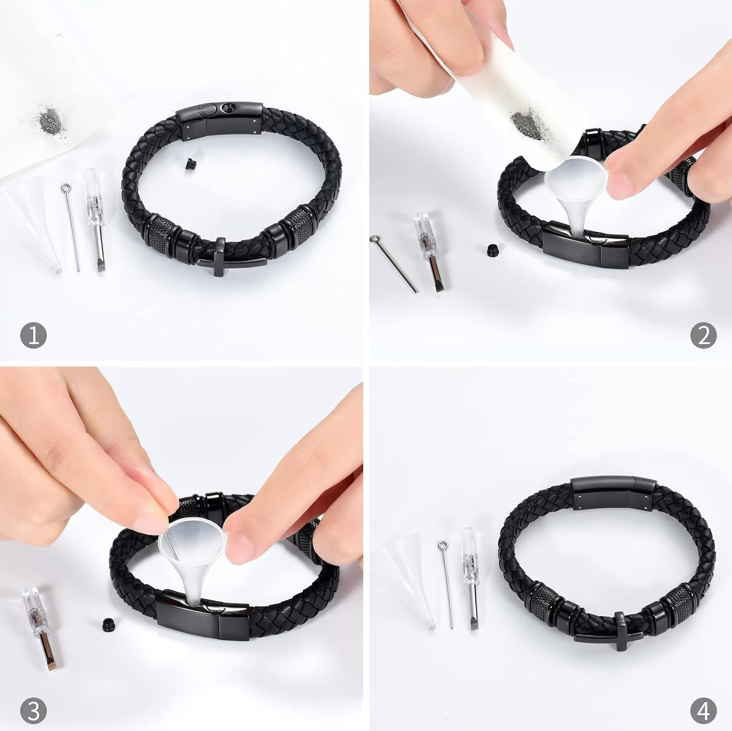 Bracelet cinéraire croix