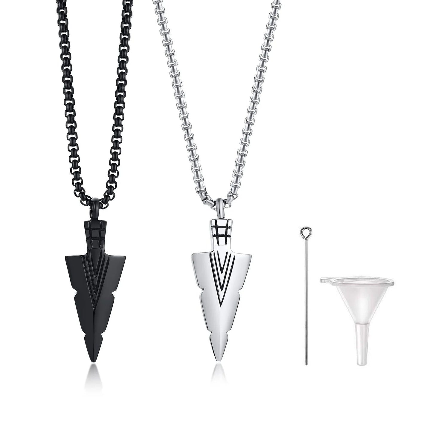 Collier cinéraire pointe de flèche tribale