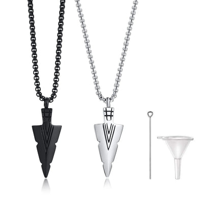 Collier cinéraire pointe de flèche tribale