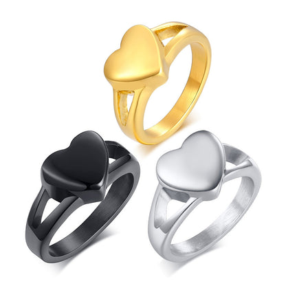 Bague cinéraire en forme de cœur
