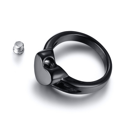 Bague cinéraire en forme de cœur