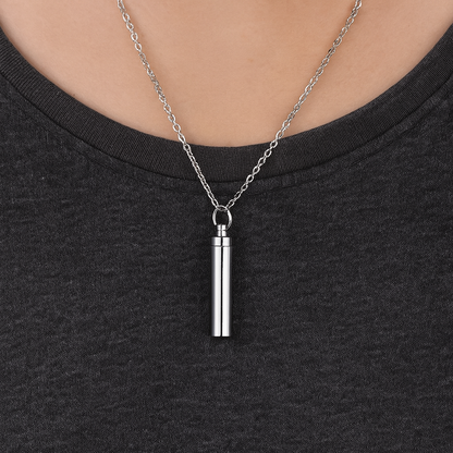 Collier cinéraire en acier titane