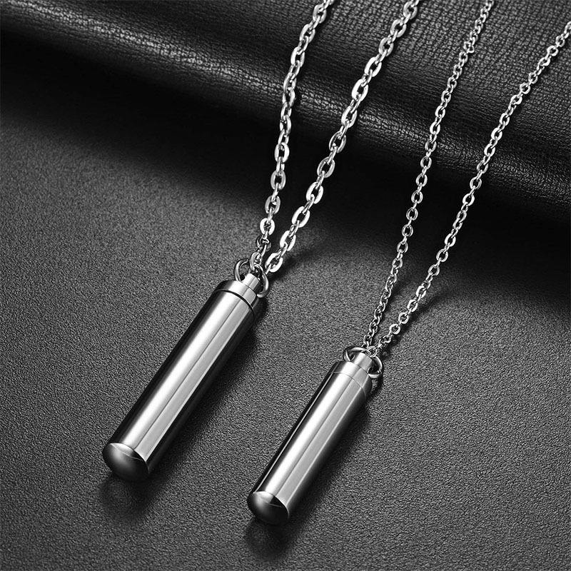 Collier cinéraire en acier titane