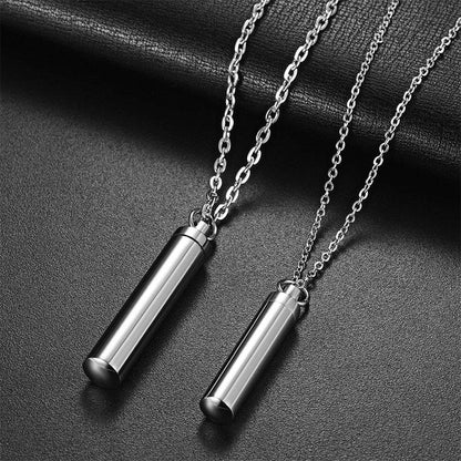 Collier cinéraire en acier titane
