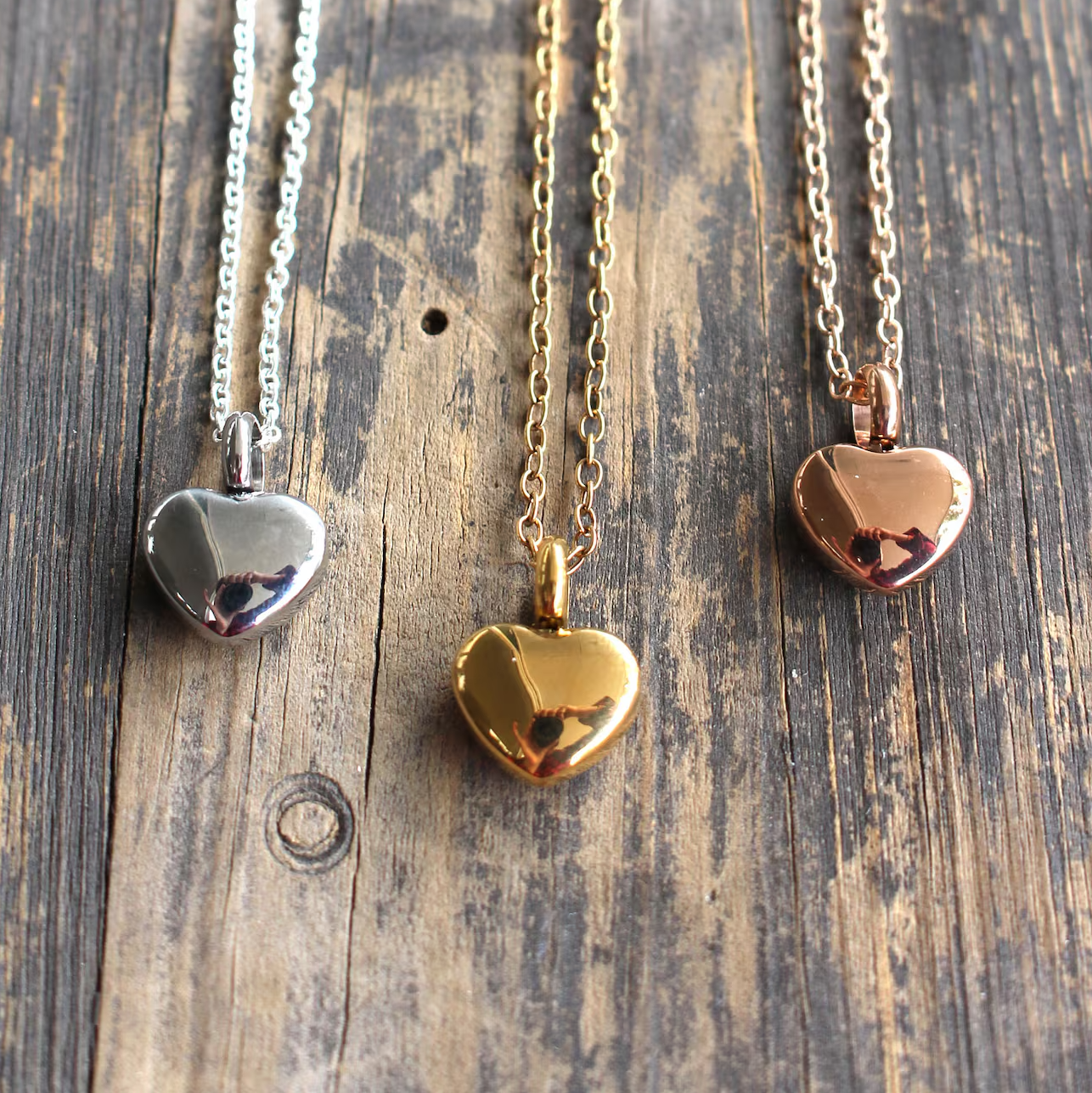 Mini collier cinéraire cœur