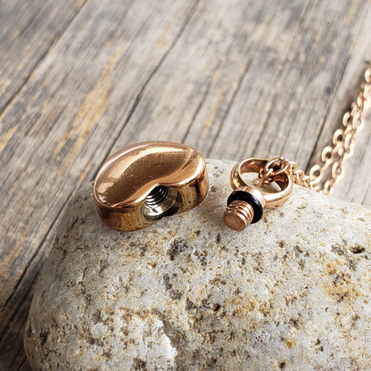 Mini collier cinéraire cœur