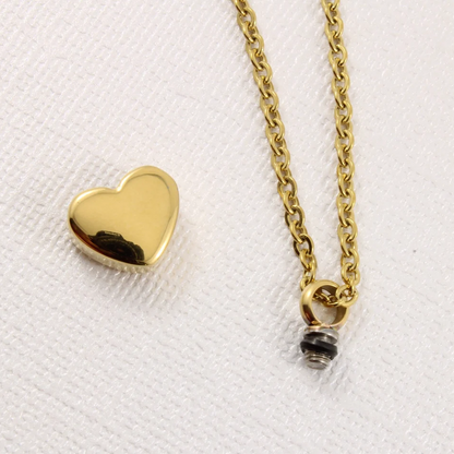 Mini collier cinéraire cœur