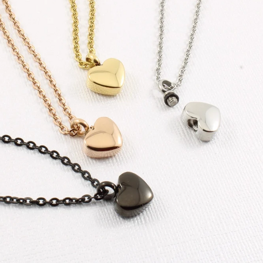 Mini collier cinéraire cœur