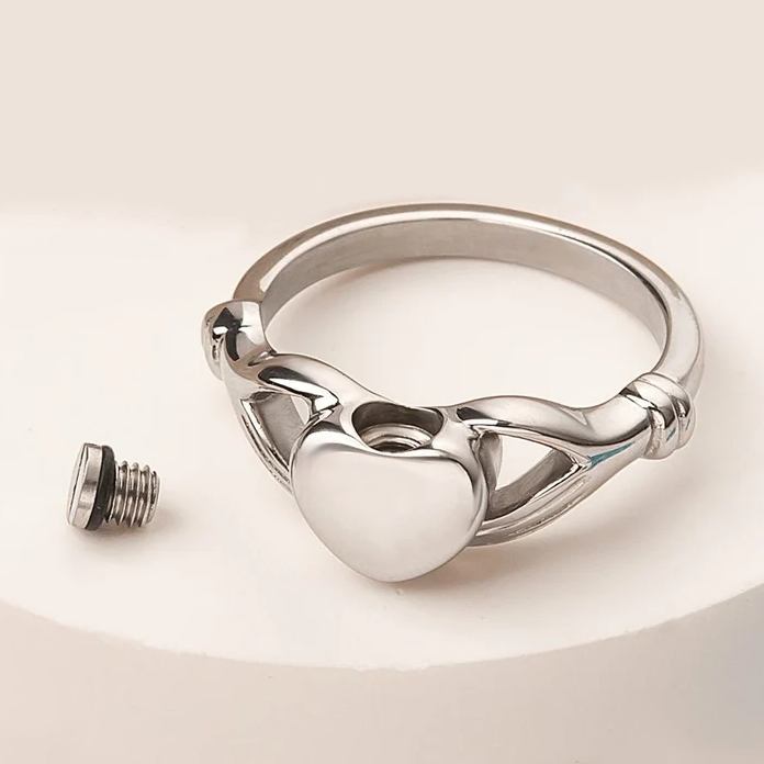 Bague cinéraire cœur