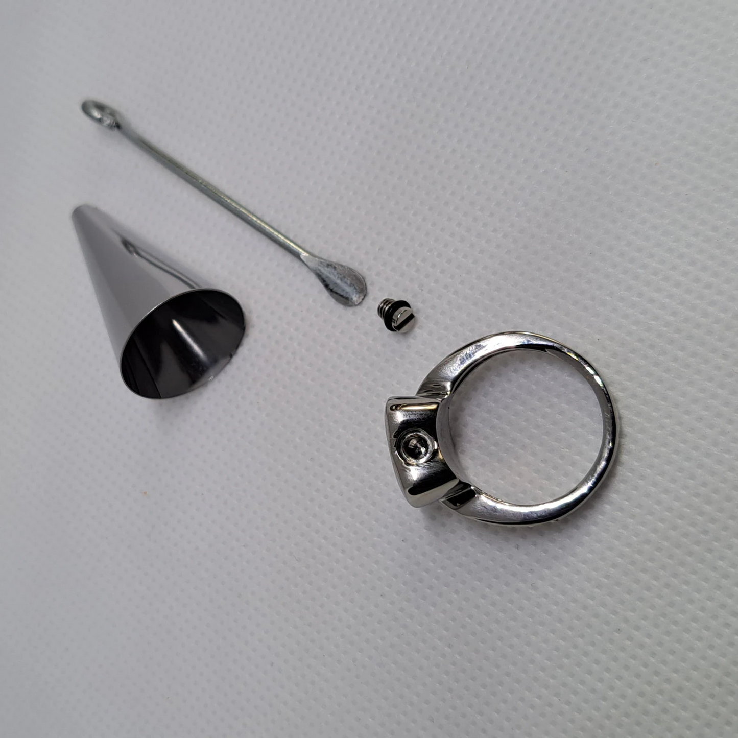 Bague cinéraire cœur en verre