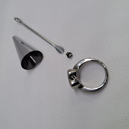 Bague cinéraire cœur en verre