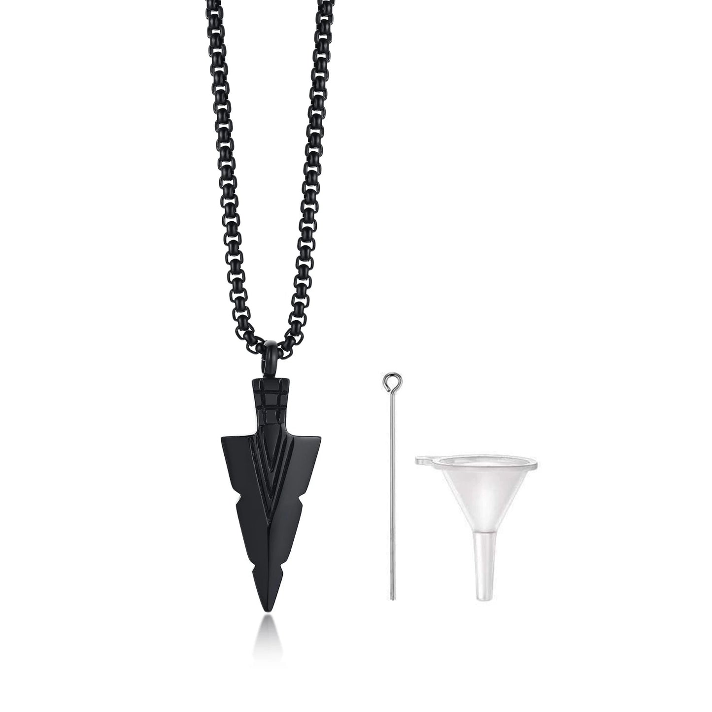 Collier cinéraire pointe de flèche tribale