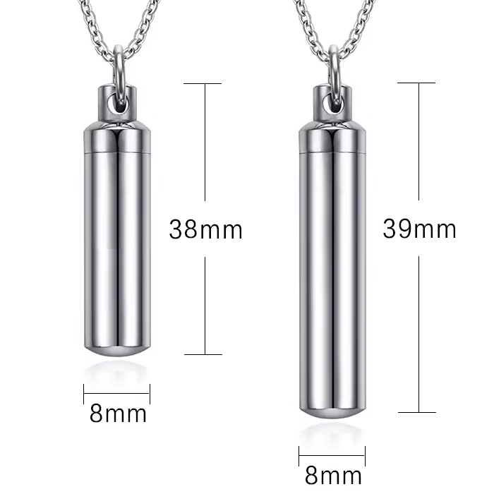 Collier cinéraire en acier titane