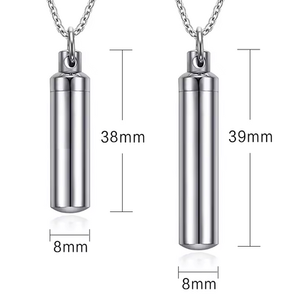 Collier cinéraire en acier titane